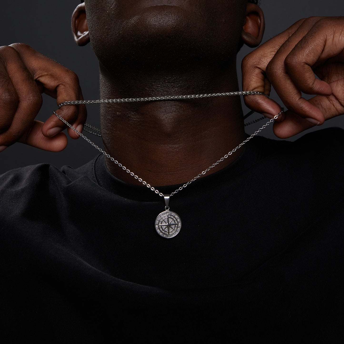 Layered Rope Compass Necklaces