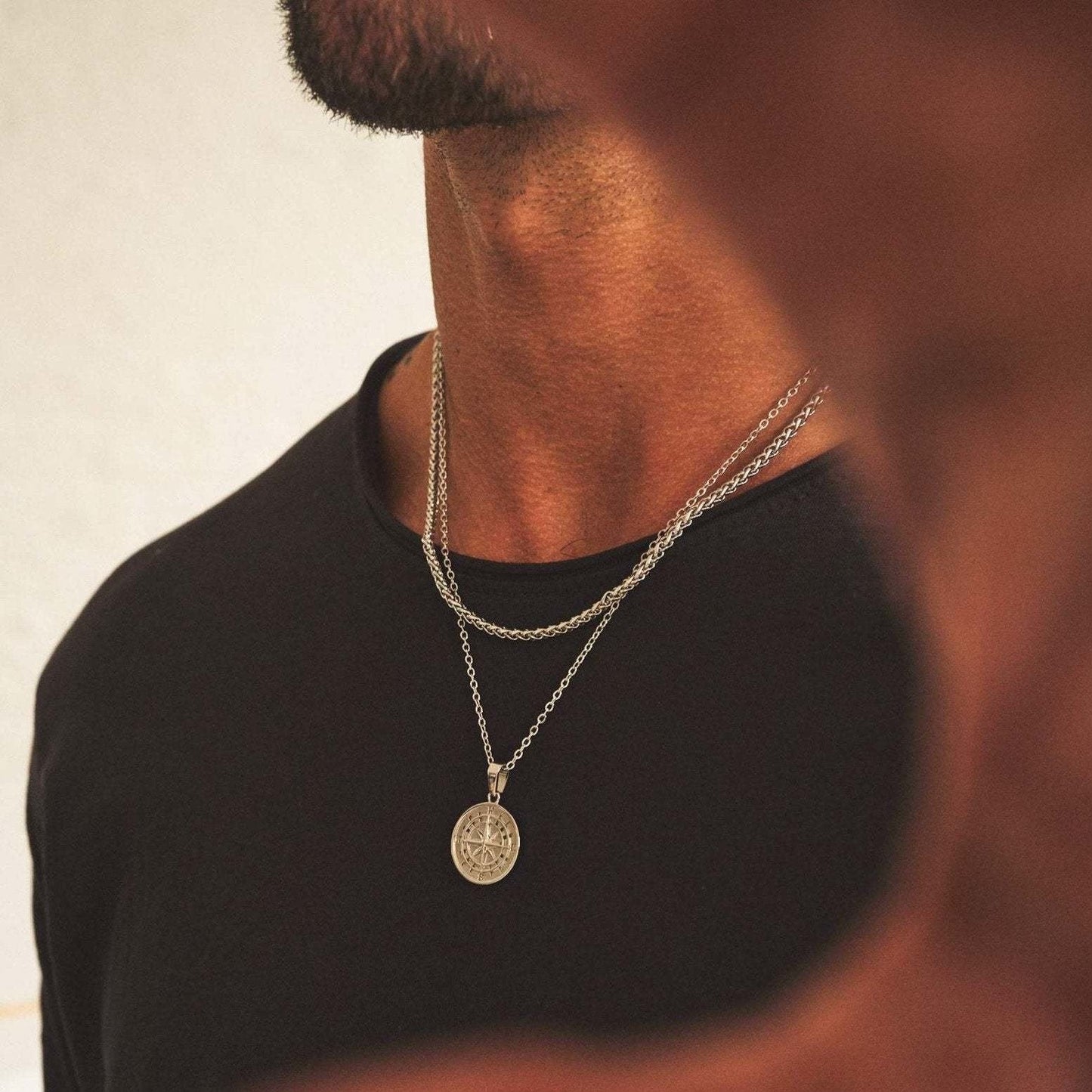 Layered Rope Compass Necklaces