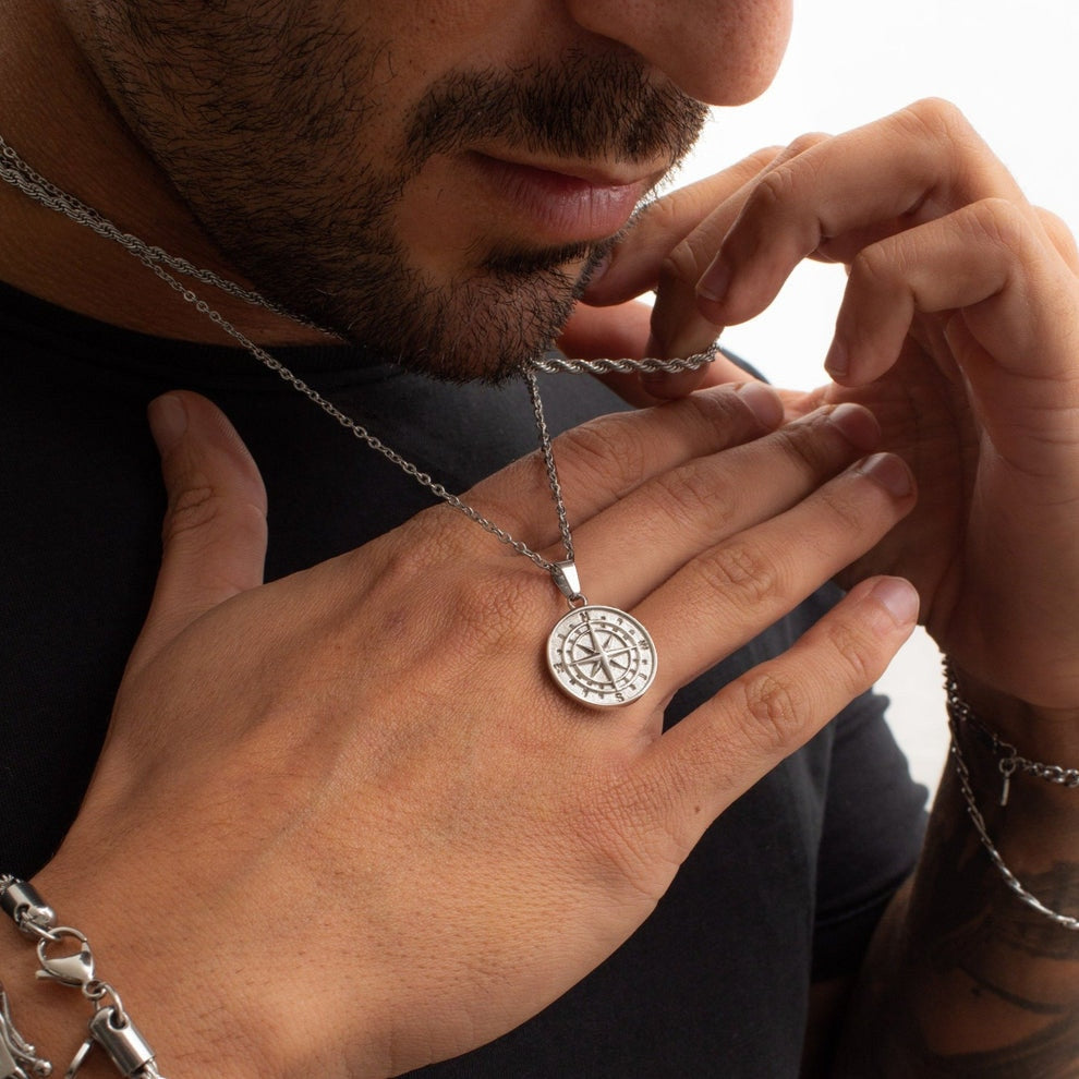 Layered Rope Compass Necklaces