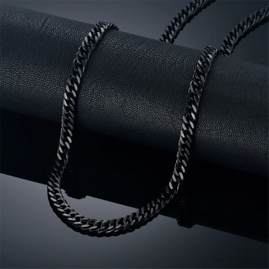 Black Cuban Link Necklace - Soffu