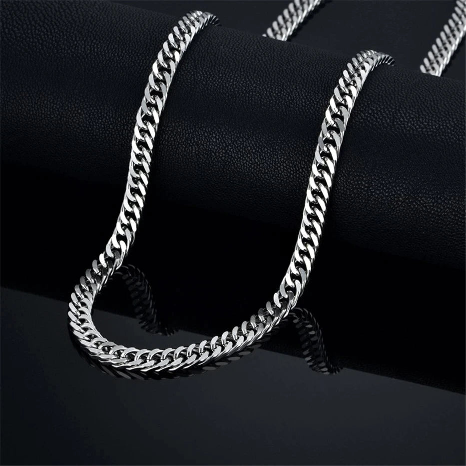 Silver Cuban Link Necklace - Soffu