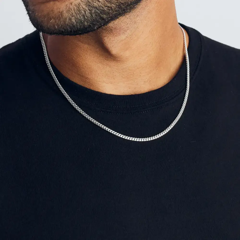 Silver Cuban Link Necklace - Soffu